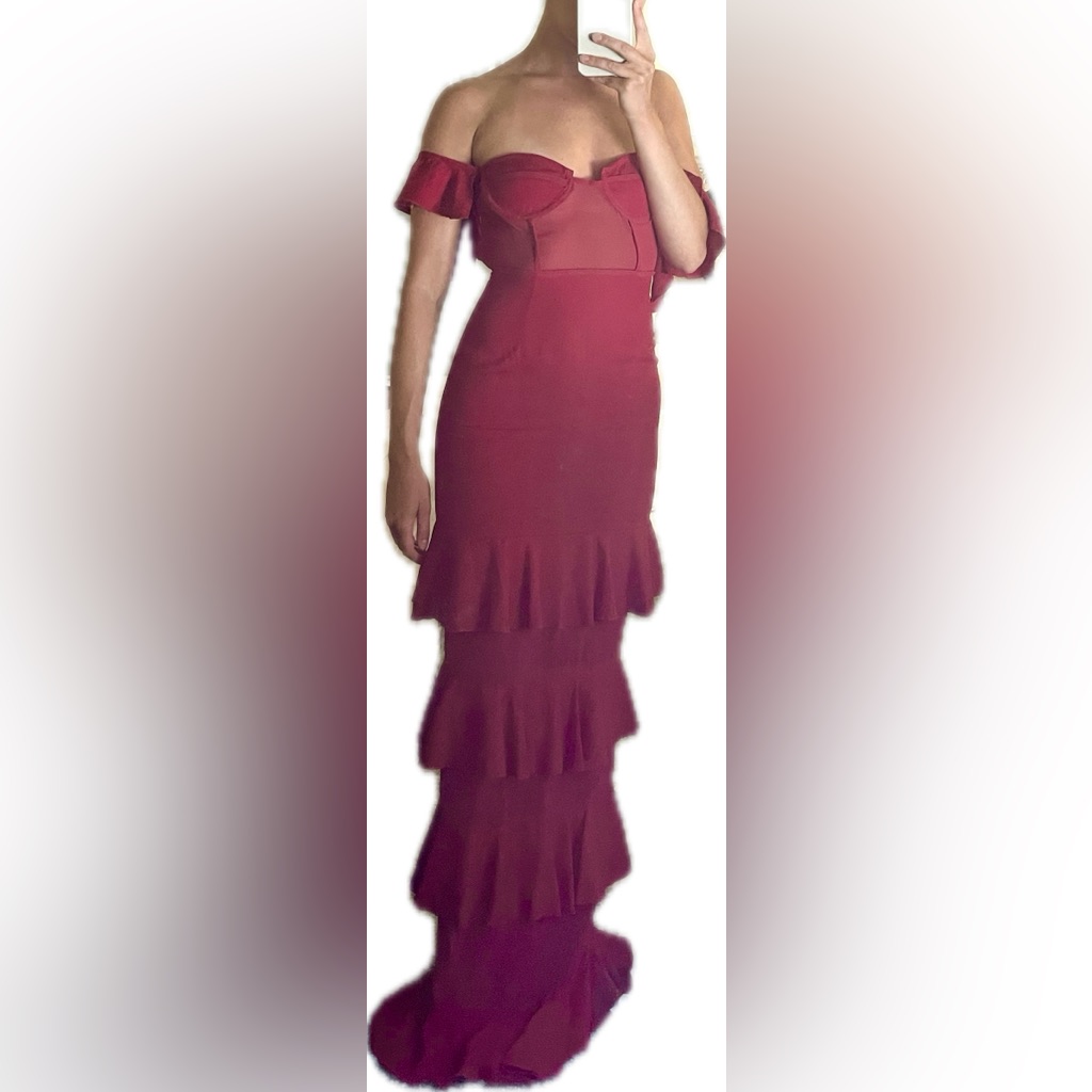 0 Pretty Little Thing Red Corset Gown